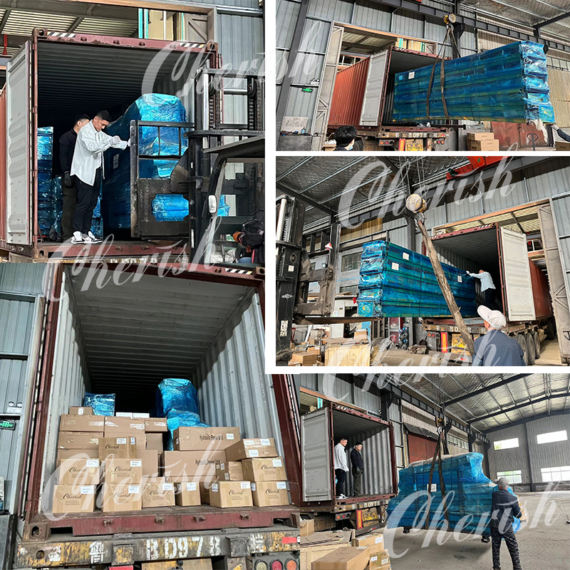 Loading 8 Sets Triple Level Parking Lift for 40ft container