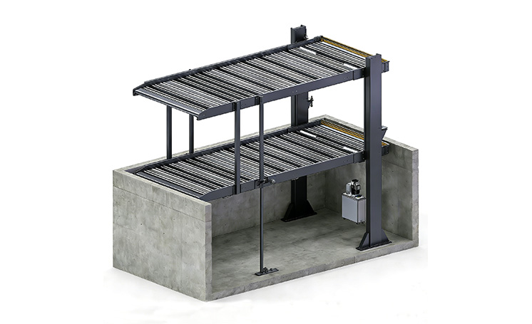 VERTICAL 2 CARS PIT PARKING LIFT