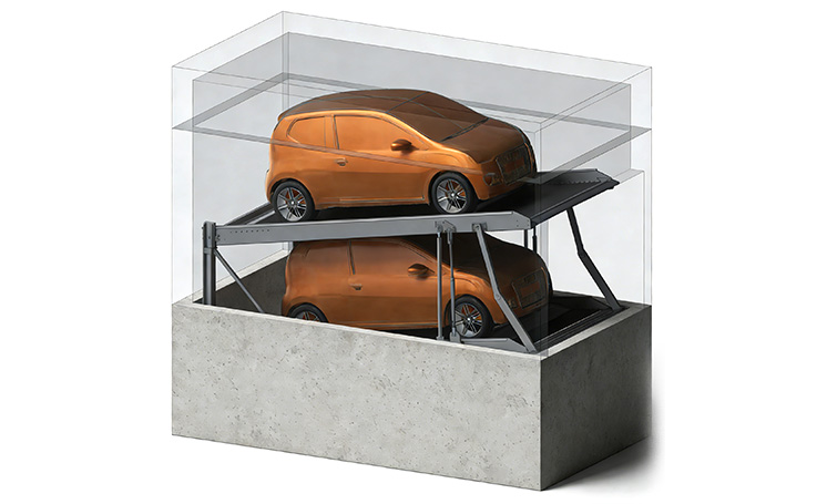 TILTING 2/4 CARS PIT PARKING LIFT